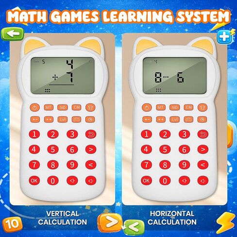 Math Games for Kids Ages 8-12, Portable Calculator for Kids, Addition Subtraction Multiplication Division Practice, 10+ Logic Modes,Columnar Calculation,100,000 Questions (Blue) in Saudi Arabia