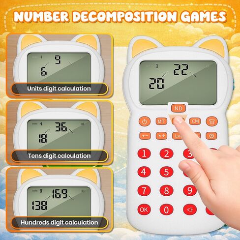 Math Games for Kids Ages 8-12, Portable Calculator for Kids, Addition Subtraction Multiplication Division Practice, 10+ Logic Modes,Columnar Calculation,100,000 Questions (Blue) in Saudi Arabia