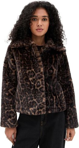 Apparis Women's Elis Faux Fur Leopard Print Coat in Saudi Arabia
