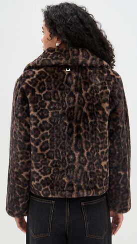 Apparis Women's Elis Faux Fur Leopard Print Coat in Saudi Arabia