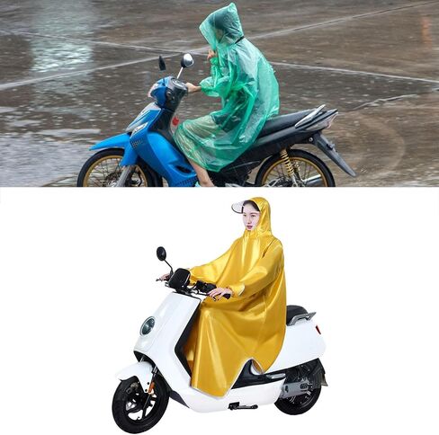 Electric Bike Raincoat Enlarged Protection Oxford Cloth Sleeve Rain Poncho for Cycling Lightweight Portable Unisex and Stylish for Men and Women (5XL) in Kuwait