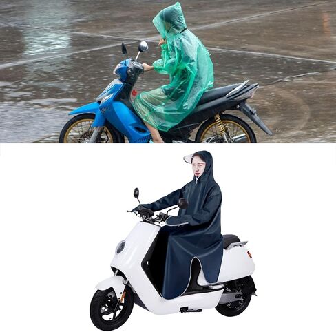 Electric Bike Raincoat Enlarged Protection Oxford Cloth Sleeve Rain Poncho for Cycling Lightweight Portable Unisex and Stylish for Men and Women (5XL) in Kuwait