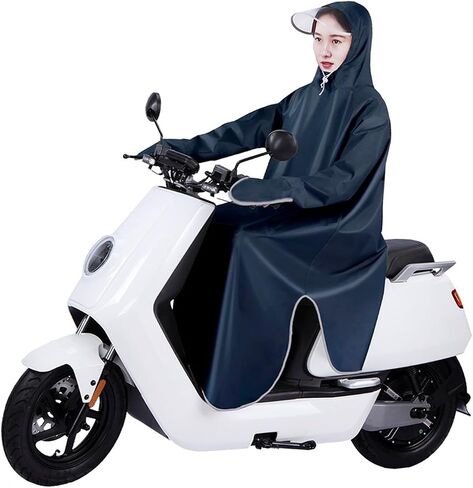 Electric Bike Raincoat Enlarged Protection Oxford Cloth Sleeve Rain Poncho for Cycling Lightweight Portable Unisex and Stylish for Men and Women (5XL) in Kuwait