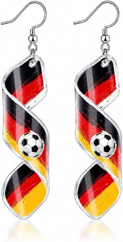 Worlds Cup Earrings 2026 Merchandise Acrylic Soccer Earrings for Women Soccer Mom Essentials Shirt Accessories Lightweight Sports Fans Game Day Outfits in Kuwait