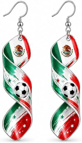 Worlds Cup Earrings 2026 Merchandise Acrylic Soccer Earrings for Women Soccer Mom Essentials Shirt Accessories Lightweight Sports Fans Game Day Outfits in Kuwait