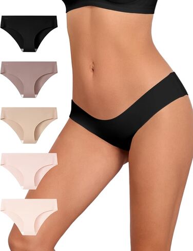 Ubras Seamless Underwear For Women, No Show Hipster Panties Women Pack, Confortable Soft Stretch Bikini Underwear S-XL in Saudi Arabia
