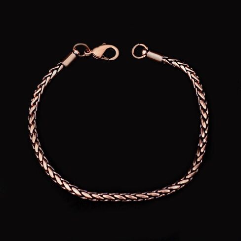 Solid Copper Anklet for Women, Copper Wheat Chain Barefoot Jewelry in Saudi Arabia