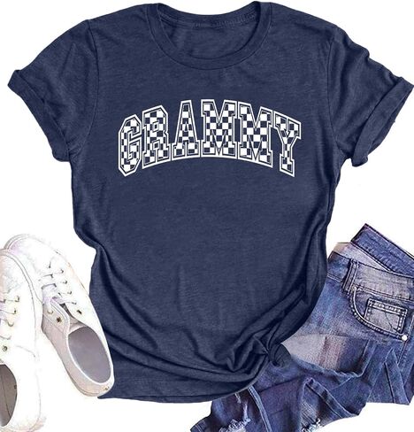Grandma Shirts for Women Mom Grandma Great-Grandma Shirt Floral Printed T-Shirt Casual Short Sleeve Tee Shirt in Saudi Arabia