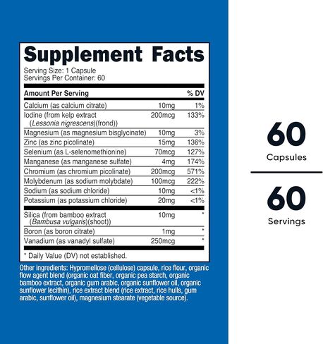 Nutricost Trace Mineral Complex 60 كبسولة - نباتية وخالية من الكائنات المعدلة وراثيًا in Kuwait