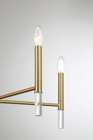 Courtyard Five Light Golden Brass Candle Light Chandelier 24" W × 17.75" H in Kuwait