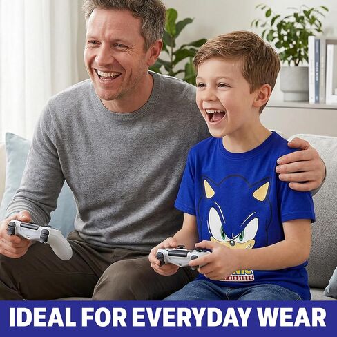 Get Trend Sonic The Hedgehog Boys Short Sleeve T Shirt, Kids Cotton Graphic Tee, Knuckles, Shadow, Tails, Gamer Gifts, 5-12Y in Kuwait