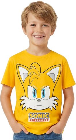 Get Trend Sonic The Hedgehog Boys Short Sleeve T Shirt, Kids Cotton Graphic Tee, Knuckles, Shadow, Tails, Gamer Gifts, 5-12Y in Kuwait