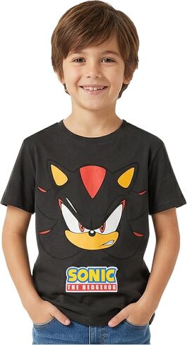 Get Trend Sonic The Hedgehog Boys Short Sleeve T Shirt, Kids Cotton Graphic Tee, Knuckles, Shadow, Tails, Gamer Gifts, 5-12Y in Kuwait