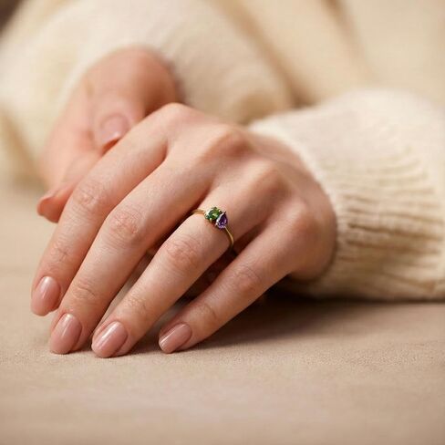 JEWLR Toi et Moi Oval and Pear Gemstone Ring in Kuwait