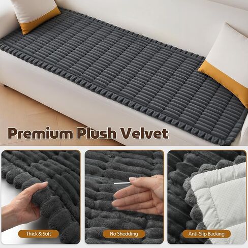 Songrey Couch Cover for Dogs, 27.6" x 70.9" Washable Non-Slip Plush Fuzzy Sofa Cover, Pet Friendly Couch Covers Cushion Protector in Saudi Arabia