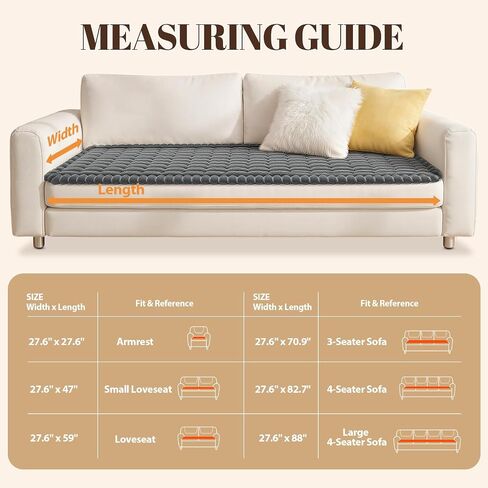 Songrey Couch Cover for Dogs, 27.6" x 70.9" Washable Non-Slip Plush Fuzzy Sofa Cover, Pet Friendly Couch Covers Cushion Protector in Saudi Arabia