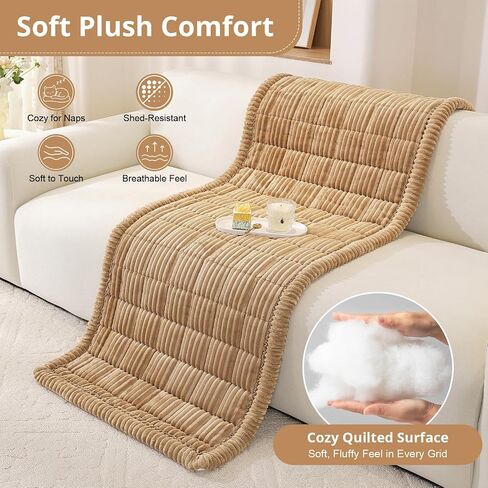 OstepDecor Couch Cover for Dogs, Washable Non Slip Sofa Cover for Pets, Soft Couch Covers for Sofa, Loveseat and Sectional, Furniture Protector Against Pet Hair & Scratches (20" x 24", Khaki) in Saudi Arabia