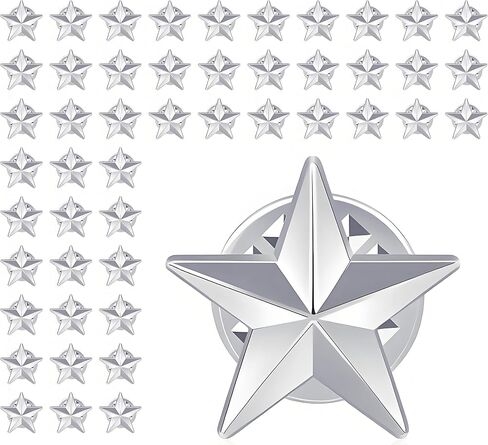 Tichso 50/100/200/300/500 pieces small alloy material Gold-plated-color silver-plated-color Star lapel pin Veterans Day pin Backpack Military Award pins Labor Day July 4th Memorial Day Star brooch costume decoration pins Clothes hats bulk in Kuwait