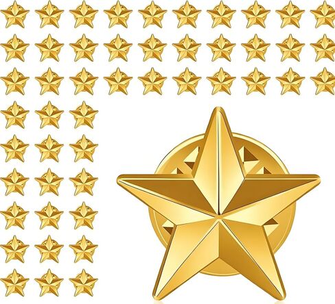Tichso 50/100/200/300/500 pieces small alloy material Gold-plated-color silver-plated-color Star lapel pin Veterans Day pin Backpack Military Award pins Labor Day July 4th Memorial Day Star brooch costume decoration pins Clothes hats bulk in Kuwait