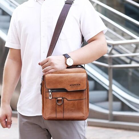 Messenger Bag Crossbody Sling Bag Over the Shoulder Purse Side Crossover Handbag for Men in Saudi Arabia