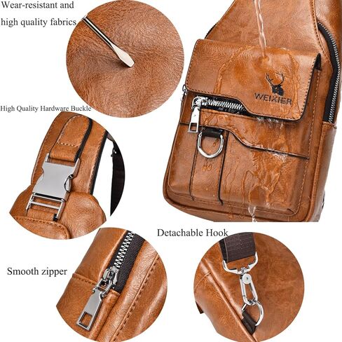 Messenger Bag Crossbody Sling Bag Over the Shoulder Purse Side Crossover Handbag for Men in Saudi Arabia