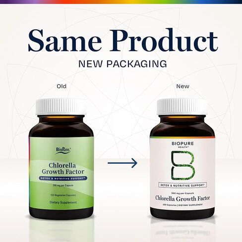 BioPure Chlorella Growth Factor Capsules – Nutrient-Dense, Nutraceutical Superfood Packed with Proteins, Vitamins, Minerals & Amino Acids that Supports Metabolism, Detox & Immunity – 100 Capsules in Kuwait