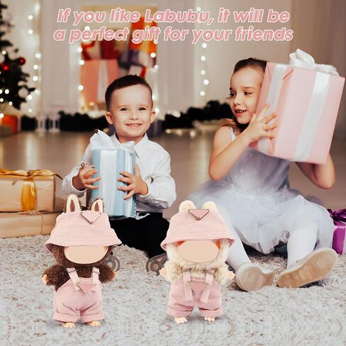 17cm Clothes Set for Doll , Handcrafted Dress up Unique Overalls Set & Style Hat Cute Clothes for 17cm Doll Accessories Suit, Cute Clothes for Doll Not Included (Black) in Saudi Arabia