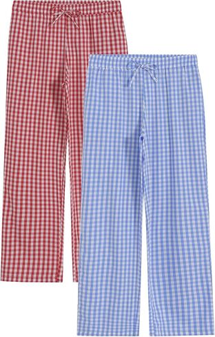Latuza Women's Petite Cotton Lounge Pajama Pants Wide Leg Pj Bottoms 2 Pack in Kuwait