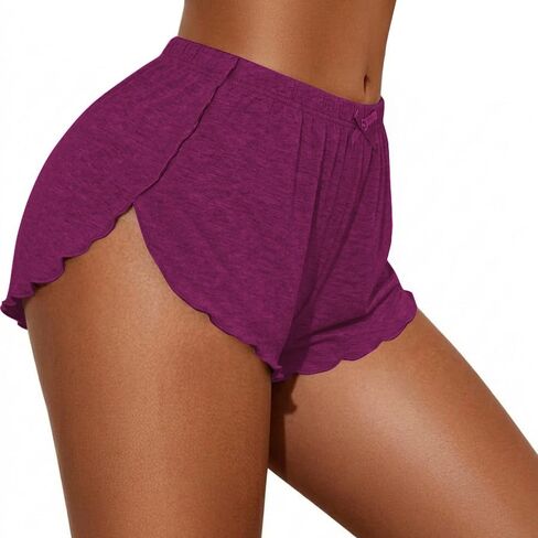 Y2k Sexy Micro Shorts for Women Side Slit Booty Shorts Lounge Pj Bottom Cute Sleepwear in Saudi Arabia