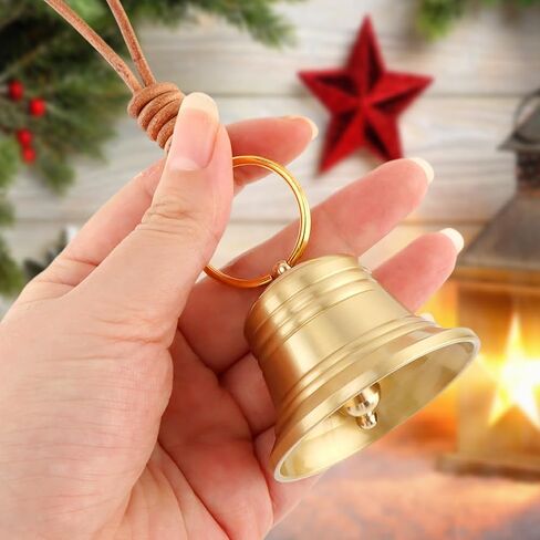 Small Brass Hanging Bell for Door Knob Decoration,Vintage Hanging Bell with Loud Sound for Shopkeeper Home Office Door Opening Alert Birthday Gift and Holiday Decoration(Color:Gold) in Saudi Arabia