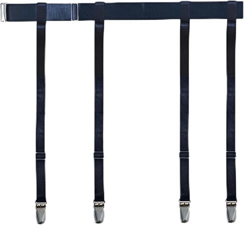 Women Adjustable Garter Belt, Women Black Simplicity Sexy Suspender Garter Belt with High Elastic Straps and Metal Clips Thigh High Stockings Suspender for Womens (Black, 4 Straps) in Saudi Arabia