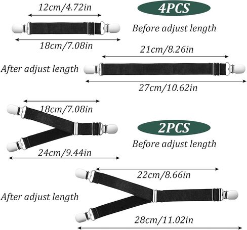 6 Pcs Unisex Thigh Garter Belt Plus Size, Y/I Style Elastic Adjustable Shirt Stay Belt Non Slip Belt Sock Suspender Garter Straps for Men Women in Kuwait