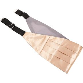 Men’s Light Gold Color Adjustable Formal Waistband for Suit Wedding Party Accessory in Kuwait