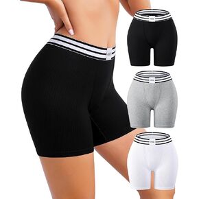 UMMISS Boy Shorts Underwear for Women Cotton Boxer Briefs High Waisted Anti Chafing Ladies Boyshort Panties 3 Pack in Saudi Arabia