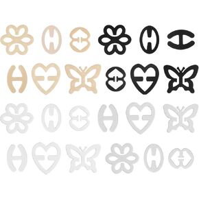 24 Pcs Bra Strap Clips for Racerback, Bra Clips to Make Racerback, Anti-Slip Buckles Conceal Straps, Strap Holders for Slipping Women Accessories Black, White in Saudi Arabia