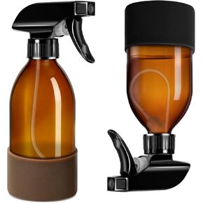 Glass Spray Bottles, 2-Pack 4oz Glass Spray Bottles for Cleaning Solutions, Fine Mist with Labels, Funnel, Pipettes - Clear in Saudi Arabia