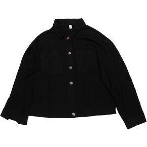 Allegra K Linen Jacket for Women's Casual Long Sleeve Button Down Lapel Utility Jackets with Pockets in Kuwait