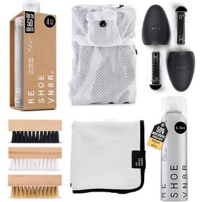 RESHOEVN8R Shoe Cleaner Kit & Shoe Protector Spray Bundle – Sneaker Cleaning Solution Waterproof Rain & Stain Protection Spray for Mesh, Canvas, Suede, Knit & Leather Shoes in Saudi Arabia