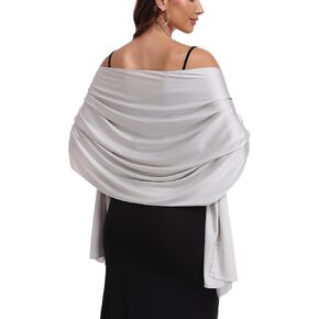 Women's Satin Shawl Wraps for Evening Dresses Wedding Formal Shawls Dressy Cover up for Women in Saudi Arabia