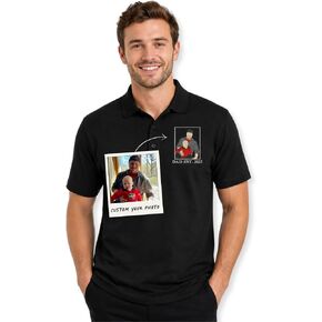 Custom Dad Photo Portrait Embroidered Polo Shirt - Dad Gift Men Father's Day Birthday & New Dad in Saudi Arabia