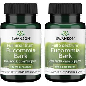 Swanson Full Spectrum Eucommia Bark 400 Milligrams 60 Veg Capsules in Saudi Arabia