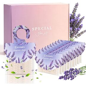 18 Pack Lavender Scented Sachets for Drawer and Closet - Long Lasting Air Fresheners for Home & Closet, Hanging Odor Eliminator Bags for Car, Wardrobe, Storage, Portable Deodorizer Fragrance Sachets in Saudi Arabia