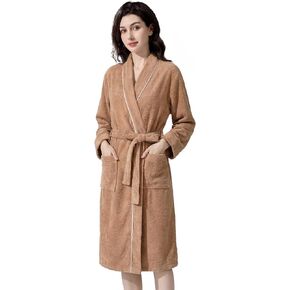 Inner Wish Women's Soft Terry Cloth Bathrobe - Ultra Absorbent Quick Dry Kimono Robe for Shower,Spa,Home in Saudi Arabia