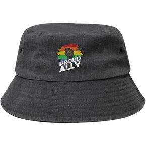 Bucket Hat Summer Washed Denim Cotton Sun Hats Travel Beach Fishing Fisherman Cap in Saudi Arabia