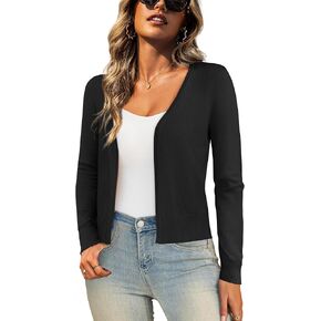 U.Vomade Cropped Cardigan Sweaters for Women, Bolero Shrug Open Front Sweater Long Sleeve S-XL in Saudi Arabia