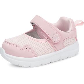 SKYWHEEL Toddler Girls Mary Jane Shoes with Quick Dry Mesh Upper Hook and Loop Easy On and Off Lightweight Mary Janes Cushioned Non-Slip Sole for Daily Wear Running Walking Travel School and Dress in Kuwait