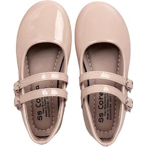 GORGLITTER Girl's Ballet Flats Shoes Cute Closed Toe Double Strap Wedding Party Princess Ballerina Maryjane Shoes in Saudi Arabia