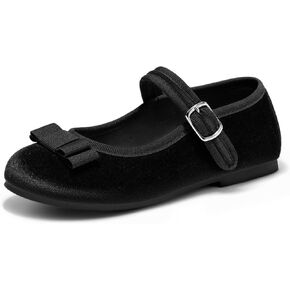 Coutgo Girls Mary Jane Dress Shoes Bow Round Toe Ballet Flats Wedding Party Flower Girl Shoes in Kuwait