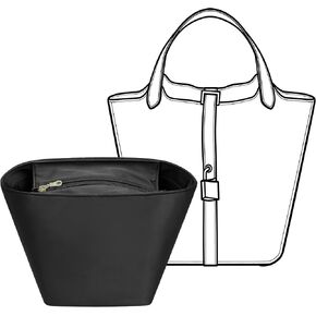 Silky Picotin 22 Bag Insert Multicolor Options, Soft Purse Organizer Insert for Picotin 22 with 6 Compartments, YKK Zipper & Key Chain, Luxury Handbag Tote in Bag Shaper (Gold) in Saudi Arabia