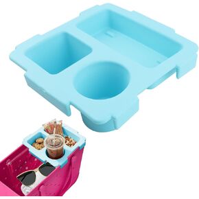 Topper Tray with Cup Holder for Bogg Bag X-Large, EVA Water-Resistant Organizer for Stan Cup, Phone & Snacks, Beach & Travel Accessory(COLOR:White) in Saudi Arabia